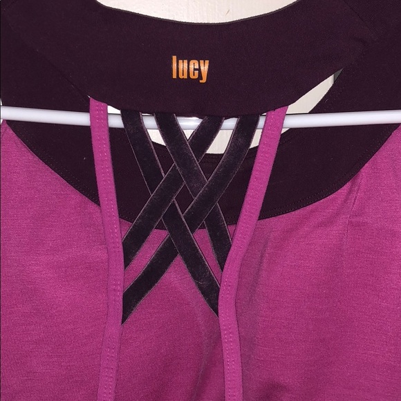 Workout halter tank. Lightly worn. Built in bra - Picture 5 of 5